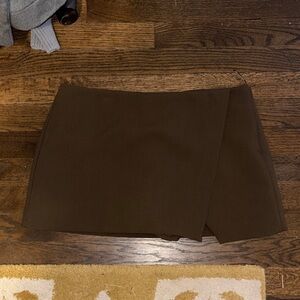 Elegant Brown Mini Skirt